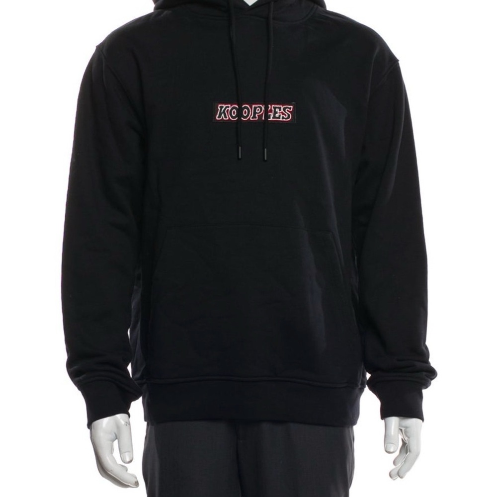 The Kooples Black Hoodie with Red Logo